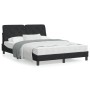 Estructura de cama con cabecero de terciopelo negro 140x200 cm de vidaXL, Camas y somieres - Ref: Foro24-3207925, Precio: 191...