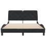 Estructura de cama con cabecero de terciopelo negro 140x200 cm de vidaXL, Camas y somieres - Ref: Foro24-3207925, Precio: 191...