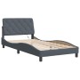 Estructura cama con luces LED terciopelo gris oscuro 100x200 cm de vidaXL, Camas y somieres - Ref: Foro24-3213838, Precio: 16...