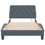 Estructura cama con luces LED terciopelo gris oscuro 100x200 cm de vidaXL, Camas y somieres - Ref: Foro24-3213838, Precio: 16...