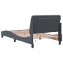 Estructura cama con luces LED terciopelo gris oscuro 100x200 cm de vidaXL, Camas y somieres - Ref: Foro24-3213838, Precio: 16...