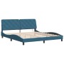 Estructura de cama con luces LED terciopelo azul 180x200 cm de vidaXL, Camas y somieres - Ref: Foro24-3213871, Precio: 246,50...