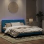 Estructura de cama con luces LED terciopelo azul 180x200 cm de vidaXL, Camas y somieres - Ref: Foro24-3213871, Precio: 246,50...