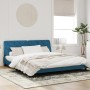 Estructura de cama con luces LED terciopelo azul 180x200 cm de vidaXL, Camas y somieres - Ref: Foro24-3213871, Precio: 246,50...