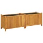 Jardinera con forro madera maciza de acacia 153x38,5x50 cm de vidaXL, Maceteros y jardineras - Ref: Foro24-366442, Precio: 19...