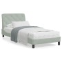 Cama con colchón terciopelo gris claro 80x200 cm de vidaXL, Camas y somieres - Ref: Foro24-3208622, Precio: 275,13 €, Descuen...