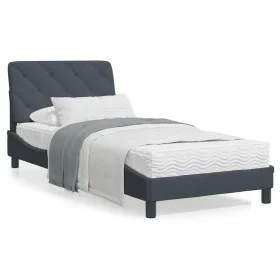 Bed with dark gray velvet mattress 90x190 cm by vidaXL, Beds and slatted bases - Ref: Foro24-3208629, Price: 274,86 €, Discou...