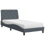 Cama con colchón terciopelo gris oscuro 90x190 cm de vidaXL, Camas y somieres - Ref: Foro24-3208629, Precio: 278,92 €, Descue...