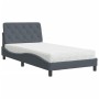 Cama con colchón terciopelo gris oscuro 100x200 cm de vidaXL, Camas y somieres - Ref: Foro24-3208641, Precio: 305,32 €, Descu...