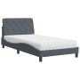 Cama con colchón terciopelo gris oscuro 100x200 cm de vidaXL, Camas y somieres - Ref: Foro24-3208641, Precio: 305,32 €, Descu...