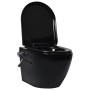 Inodoro de pared sin bordes con función de bidé cerámica negro de vidaXL, Baños - Ref: Foro24-145782, Precio: 198,29 €, Descu...