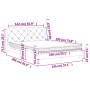 Cama con colchón terciopelo rosa 140x190 cm de vidaXL, Camas y somieres - Ref: Foro24-3208657, Precio: 431,39 €, Descuento: %