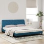 Cama con colchón terciopelo azul 180x200 cm de vidaXL, Camas y somieres - Ref: Foro24-3208674, Precio: 449,04 €, Descuento: %