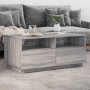 Mesa de centro con luces LED gris Sonoma 90x49x40 cm de vidaXL, Mesas de centro - Ref: Foro24-839838, Precio: 102,83 €, Descu...