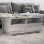 Mesa de centro con luces LED gris Sonoma 90x49x40 cm by vidaXL, Coffee table - Ref: Foro24-839838, Price: 101,26 €, Discount: %