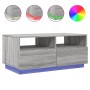 Mesa de centro con luces LED gris Sonoma 90x49x40 cm de vidaXL, Mesas de centro - Ref: Foro24-839838, Precio: 102,83 €, Descu...