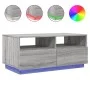 Mesa de centro con luces LED gris Sonoma 90x49x40 cm by vidaXL, Coffee table - Ref: Foro24-839838, Price: 101,26 €, Discount: %