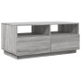 Mesa de centro con luces LED gris Sonoma 90x49x40 cm de vidaXL, Mesas de centro - Ref: Foro24-839838, Precio: 102,83 €, Descu...