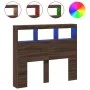 Oak brown LED bed headboard 100x17x102 cm by vidaXL, Headboards and footboards - Ref: Foro24-839195, Price: 78,60 €, Discount: %