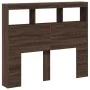 Oak brown LED bed headboard 100x17x102 cm by vidaXL, Headboards and footboards - Ref: Foro24-839195, Price: 78,60 €, Discount: %