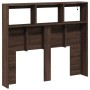 Cabecero de cama con luz LED marrón roble 100x17x102 cm de vidaXL, Cabeceros y pies de cama - Ref: Foro24-839195, Precio: 79,...