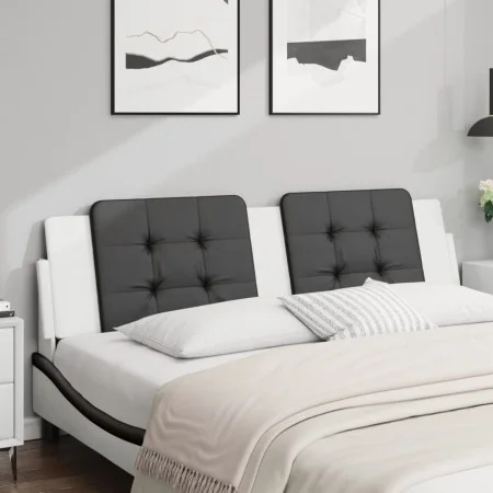 Gepolstertes Kopfteil Kunstleder schwarz weiß 180 cm von vidaXL, Kopf- und Fußteile - Ref: Foro24-374879, Preis: 46,40 €, Rab...