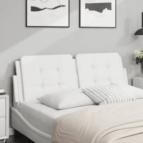Cabecero de cama acolchado cuero sintético blanco 120 cm de vidaXL, Cabeceros y pies de cama - Ref: Foro24-374851, Precio: 41...