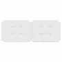 White synthetic leather padded bed headboard 120 cm by vidaXL, Headboards and footboards - Ref: Foro24-374851, Price: 41,65 €...