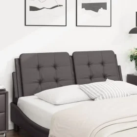Gray synthetic leather padded bed headboard 120 cm by vidaXL, Headboards and footboards - Ref: Foro24-374853, Price: 38,05 €,...