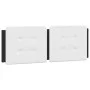White black synthetic leather padded bed headboard 140 cm by vidaXL, Headboards and footboards - Ref: Foro24-374864, Price: 3...