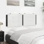 White black synthetic leather padded bed headboard 140 cm by vidaXL, Headboards and footboards - Ref: Foro24-374864, Price: 3...