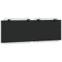 White black synthetic leather padded bed headboard 140 cm by vidaXL, Headboards and footboards - Ref: Foro24-374864, Price: 3...