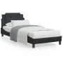 Estructura cama con luces LED cuero sintético negro 90x200 cm de vidaXL, Camas y somieres - Ref: Foro24-3214082, Precio: 136,...