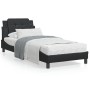 Estructura cama con luces LED cuero sintético negro 100x200 cm de vidaXL, Camas y somieres - Ref: Foro24-3214089, Precio: 122...