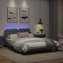 Estructura cama con luces LED cuero sintético gris 140x200 cm de vidaXL, Camas y somieres - Ref: Foro24-3214113, Precio: 190,...