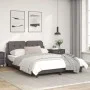 Bed frame with LED lights gray synthetic leather 140x200 cm by vidaXL, Beds and slatted bases - Ref: Foro24-3214113, Price: 1...