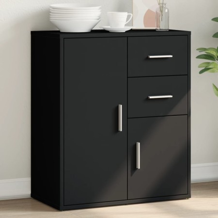 Aparador de madera de ingeniería negro 60x31x70 cm de vidaXL, Aparadores - Ref: Foro24-840479, Precio: 89,93 €, Descuento: %