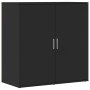 Aparador de madera de ingeniería negro 79x38x80 cm de vidaXL, Aparadores - Ref: Foro24-840514, Precio: 96,80 €, Descuento: %