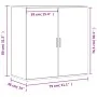 Aparador de madera de ingeniería gris hormigón 79x38x80 cm de vidaXL, Aparadores - Ref: Foro24-840516, Precio: 91,91 €, Descu...
