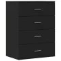 Aparador de madera de ingeniería negro 60x39x80 cm de vidaXL, Aparadores - Ref: Foro24-840528, Precio: 104,42 €, Descuento: %