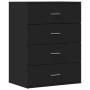 Aparador de madera de ingeniería negro 60x39x80 cm de vidaXL, Aparadores - Ref: Foro24-840528, Precio: 106,95 €, Descuento: %