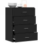 Aparador de madera de ingeniería negro 60x39x80 cm de vidaXL, Aparadores - Ref: Foro24-840528, Precio: 104,42 €, Descuento: %