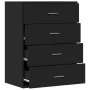 Aparador de madera de ingeniería negro 60x39x80 cm de vidaXL, Aparadores - Ref: Foro24-840528, Precio: 104,42 €, Descuento: %