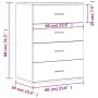 Aparador de madera de ingeniería negro 60x39x80 cm de vidaXL, Aparadores - Ref: Foro24-840528, Precio: 104,42 €, Descuento: %
