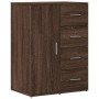Aparador de madera de ingeniería roble marrón 59x39x80 cm de vidaXL, Aparadores - Ref: Foro24-840540, Precio: 102,15 €, Descu...