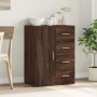 Aparador de madera de ingeniería roble marrón 59x39x80 cm de vidaXL, Aparadores - Ref: Foro24-840540, Precio: 102,15 €, Descu...