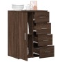 Aparador de madera de ingeniería roble marrón 59x39x80 cm de vidaXL, Aparadores - Ref: Foro24-840540, Precio: 102,15 €, Descu...