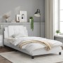 Estructura de cama cabecero cuero sintético blanco 100x200 cm de vidaXL, Camas y somieres - Ref: Foro24-3208164, Precio: 132,...