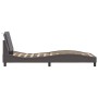 Estructura de cama con cabecero cuero sintético gris 100x200 cm de vidaXL, Camas y somieres - Ref: Foro24-3208166, Precio: 12...