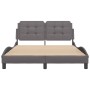 Estructura de cama con cabecero cuero sintético gris 140x200cm de vidaXL, Camas y somieres - Ref: Foro24-3208187, Precio: 182...